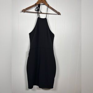 Express Black Halter Bodycon Dress Size Small NWT
